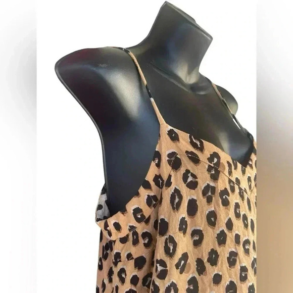 A New Day Leopard Animal Print Camisole Tank Top Blouse Size M preloved - Picture 3 of 6